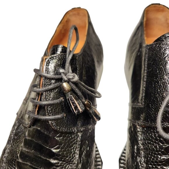 David Eden Handmade Ostrich Dress Shoes